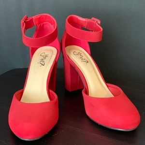Red Closed Toe Heels